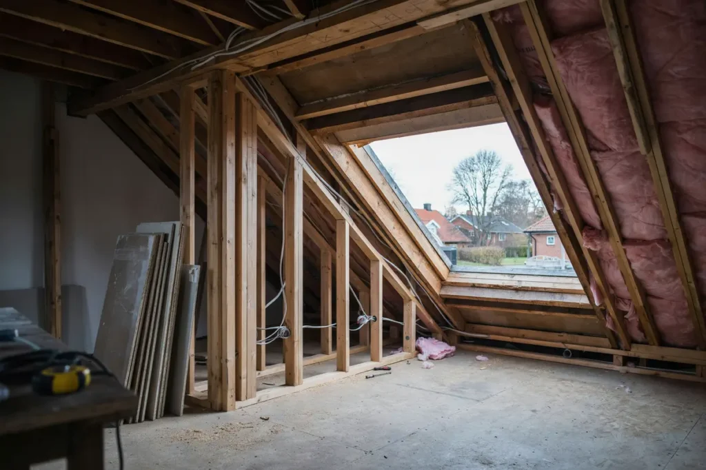 planera ombyggnad av ovanv ningen i hus utan missar